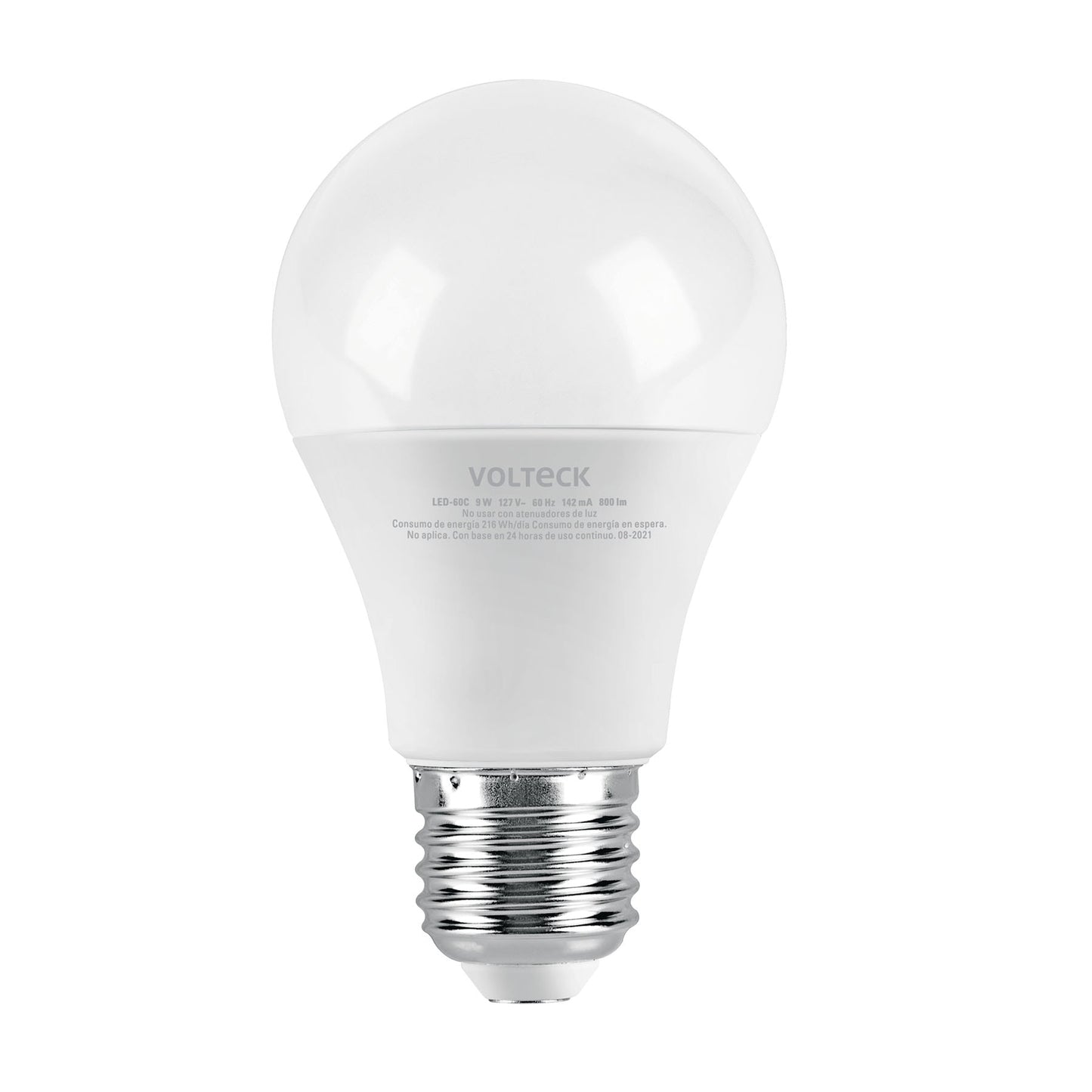 Lámpara LED A19 9 W (equiv. 60 W) luz cálida blíster Volteck | LED-60C | 46859