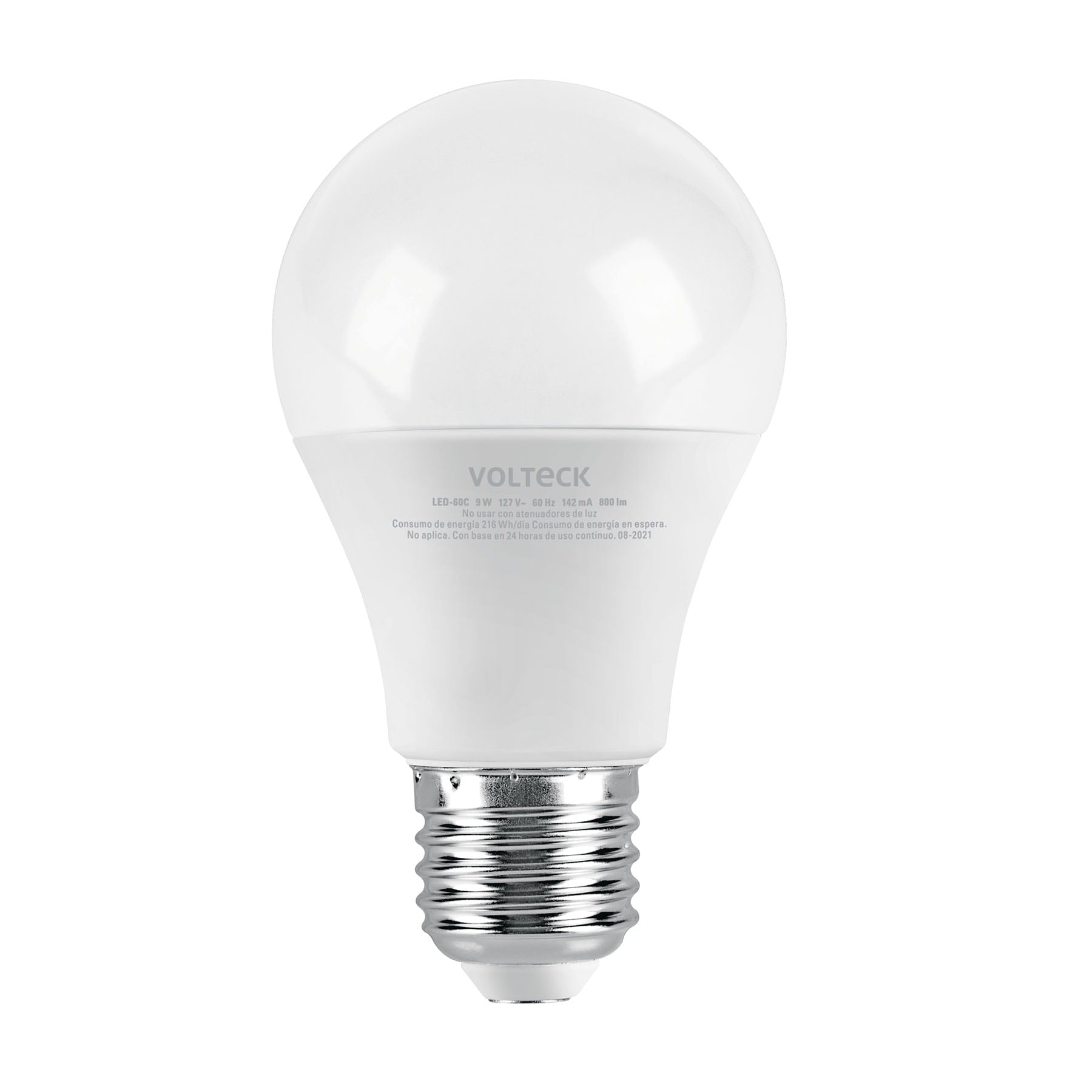 Lámpara LED A19 9 W (equiv. 60 W) luz cálida blíster Volteck | LED-60C | 46859