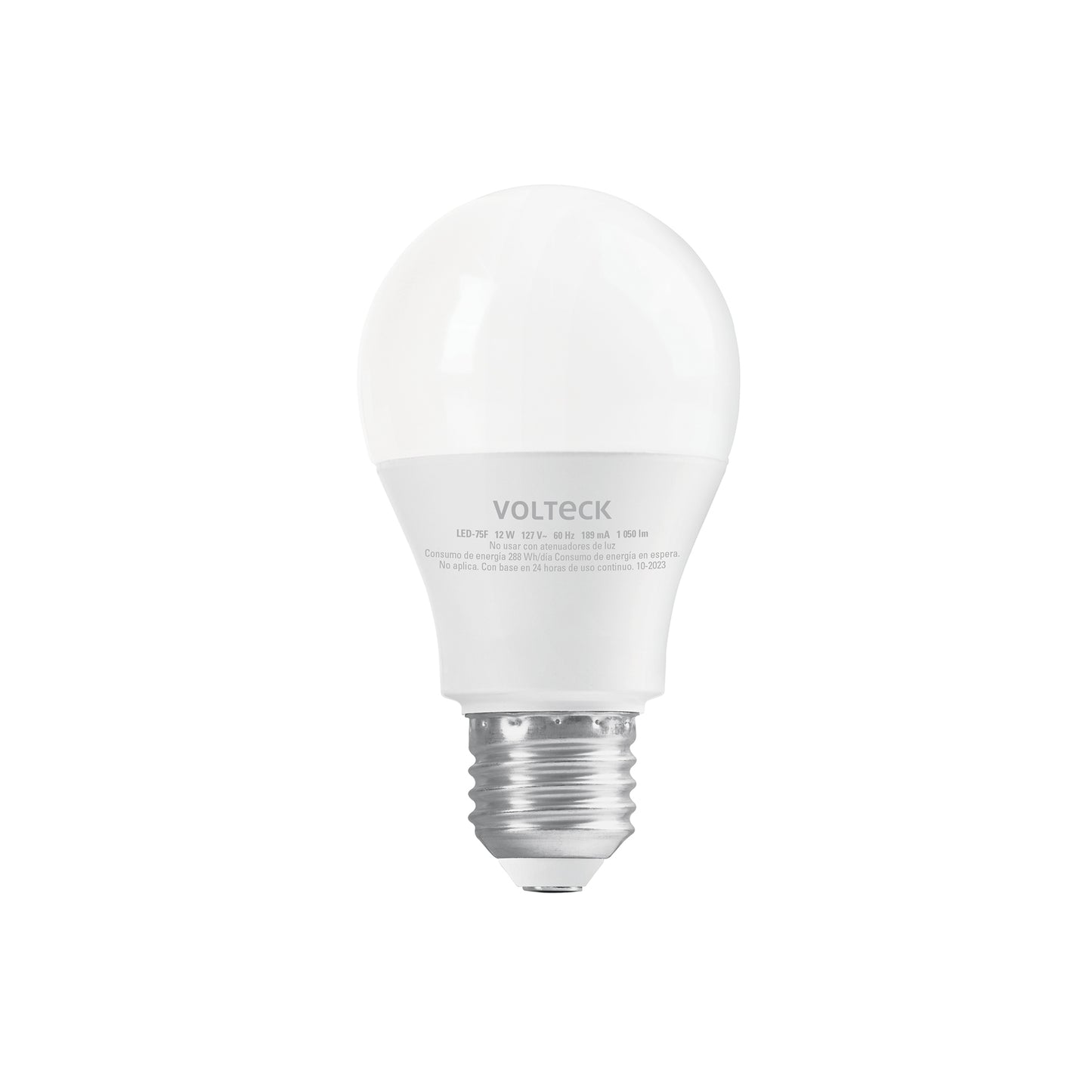 Lámpara LED A19 12 W (equiv. 75W) luz de día blíster Volteck | LED-75F | 46860