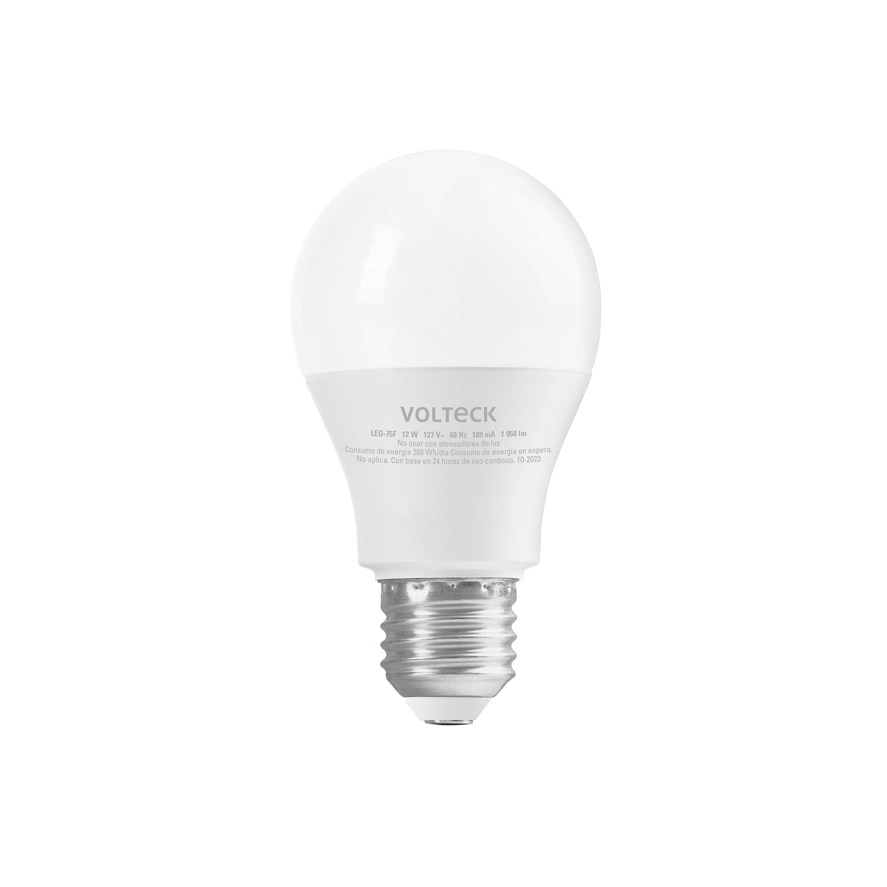 Lámpara LED A19 12 W (equiv. 75W) luz de día blíster Volteck | LED-75F | 46860