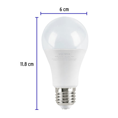 Lámpara LED A19 12 W (equiv. 75W) luz de día blíster Volteck | LED-75F | 46860