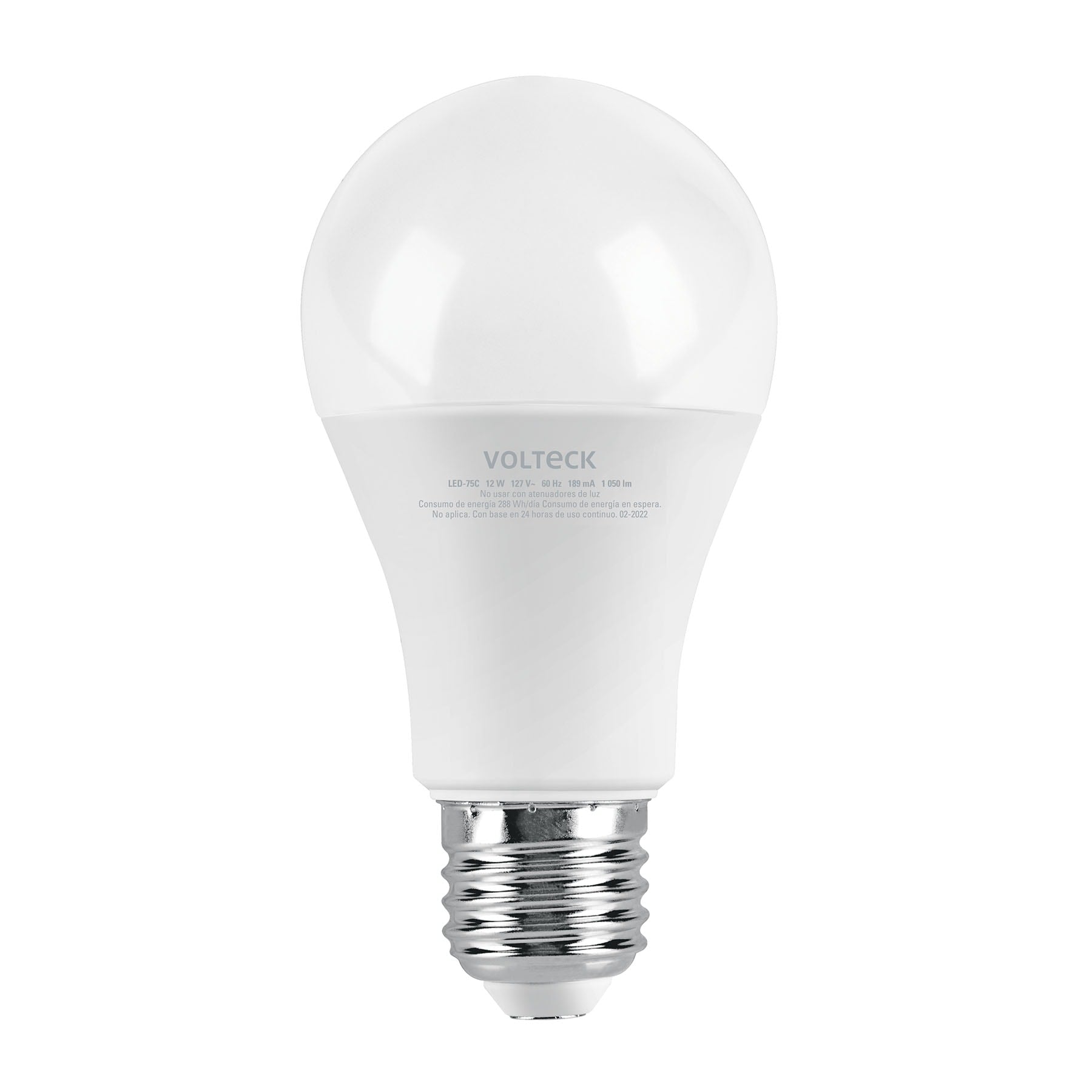 Lámpara LED A19 12 W (equiv. 75W) luz cálida blíster Volteck | LED-75C | 46861