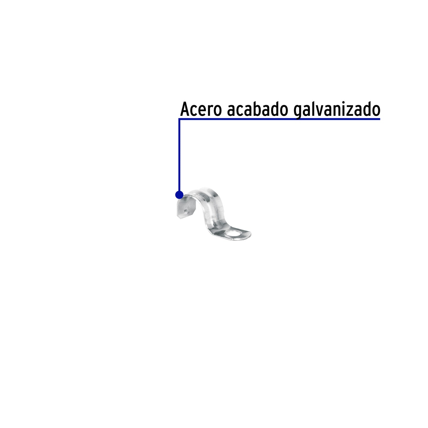 Bolsa c/10 abrazaderas tipo uña 1/2' p/tubo pared delgada | AU-1/2 | 46920