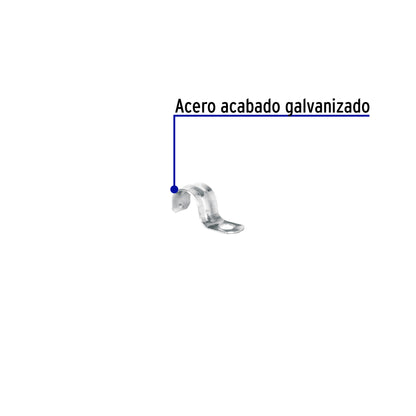Bolsa c/10 abrazaderas tipo uña 1/2' p/tubo pared delgada | AU-1/2 | 46920