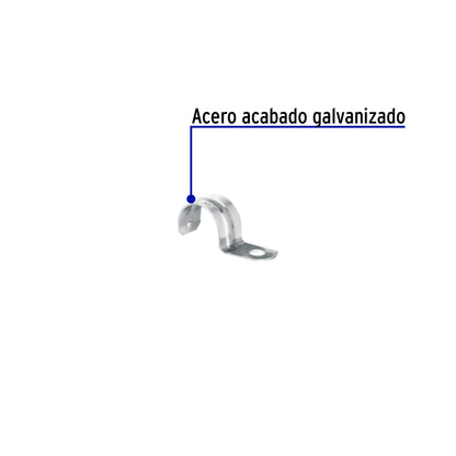 Bolsa c/10 abrazaderas tipo uña 3/4' p/tubo pared delgada | AU-3/4 | 46921