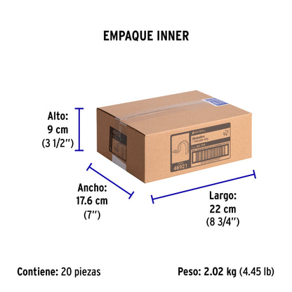 Bolsa c/10 abrazaderas tipo uña 3/4' p/tubo pared delgada | AU-3/4 | 46921