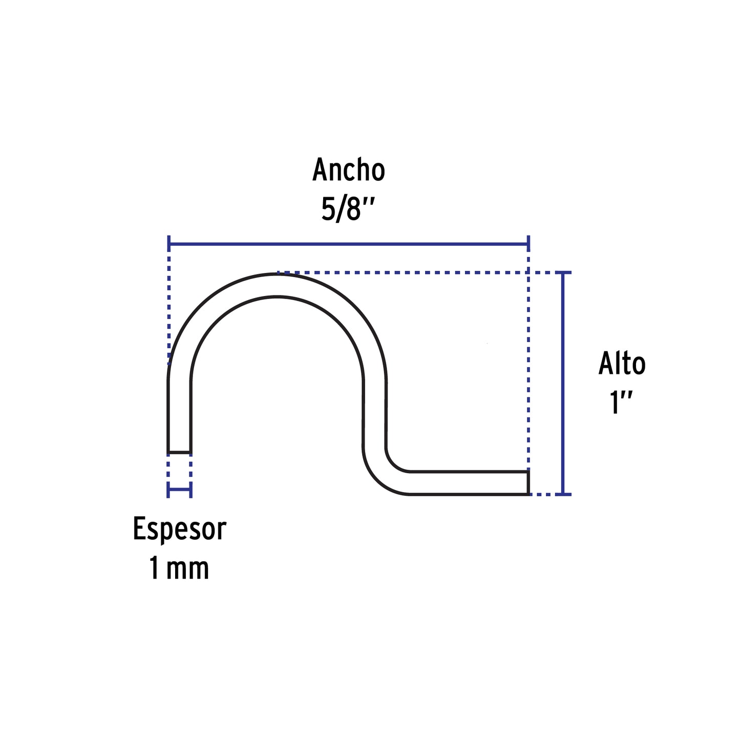 Bolsa c/10 abrazaderas tipo uña 1' p/tubo pared delgada | AU-1 | 46922