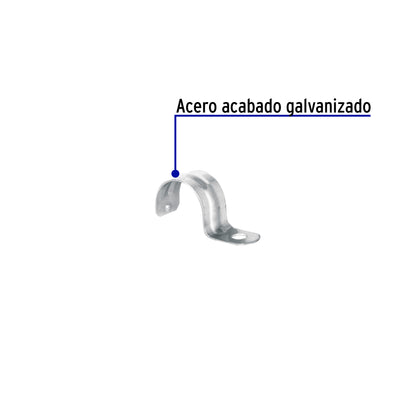 Bolsa c/10 abrazaderas tipo uña 1' p/tubo pared delgada | AU-1 | 46922