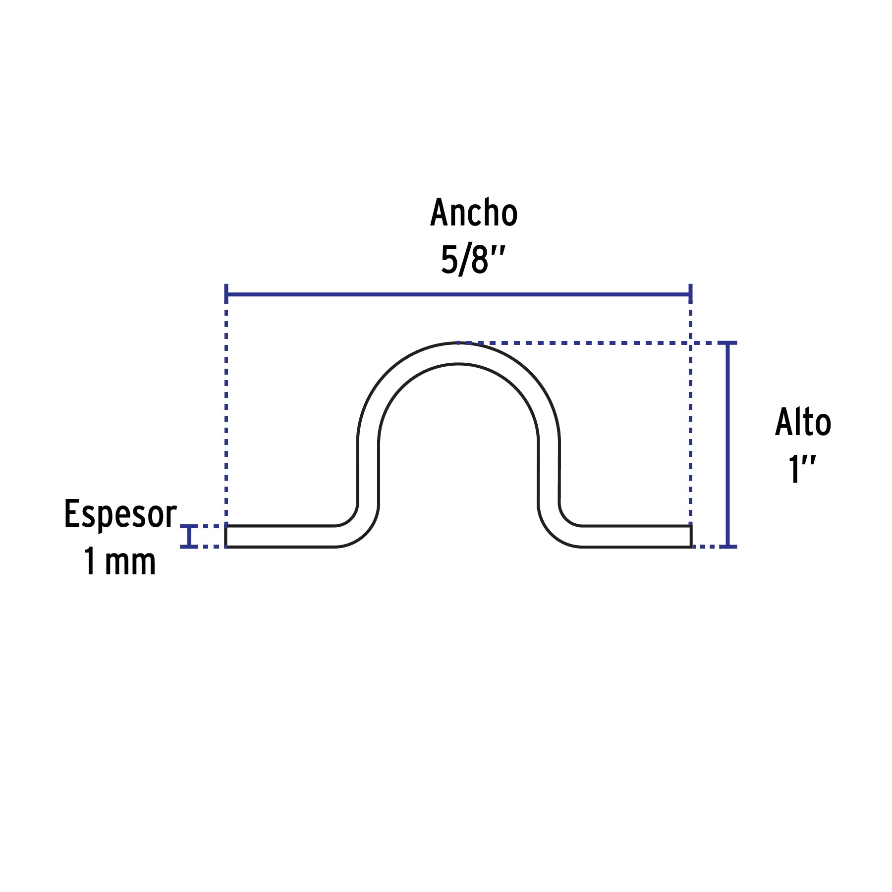 Bolsa c/10 abrazaderas tipo omega 1' p/tubo pared delgada | AO-1 | 46925