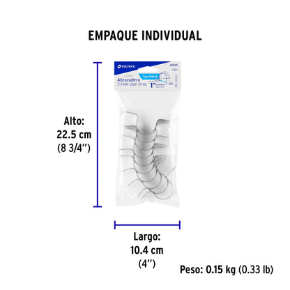 Bolsa c/10 abrazaderas tipo omega 1' p/tubo pared delgada | AO-1 | 46925