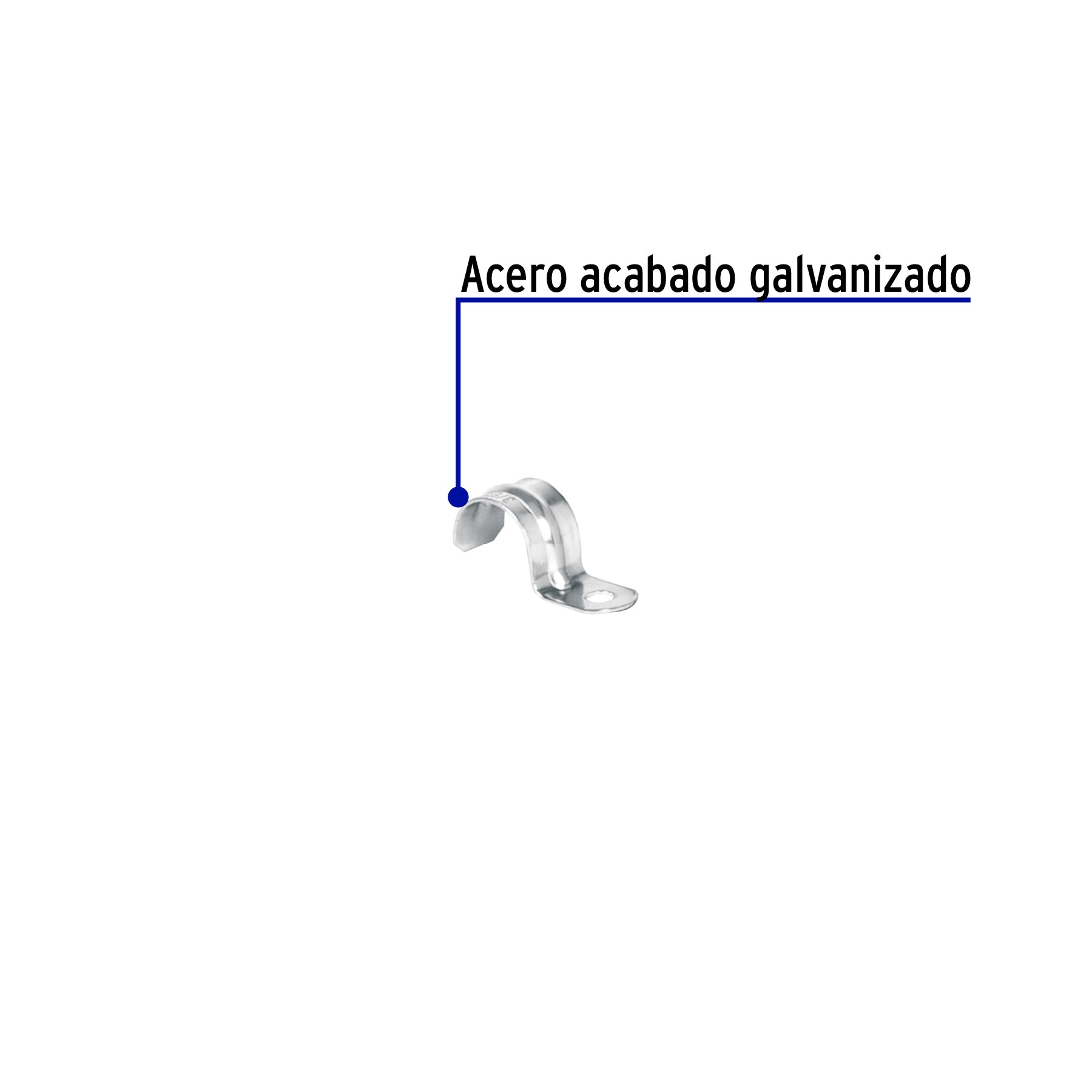 Bolsa c/10 abrazaderas tipo uña 3/8' p/tubo pared delgada | AU-3/8 | 46927