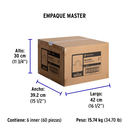 Bolsa c/5 abrazaderas tipo omega 3' p/tubo pared delgada | AO-3 | 46928