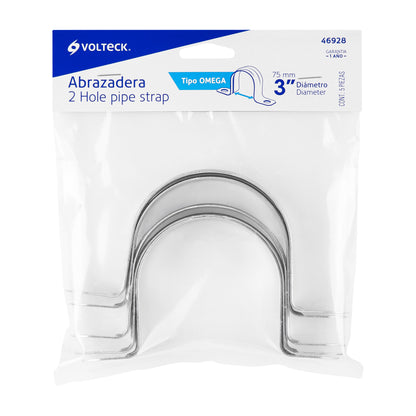 Bolsa c/5 abrazaderas tipo omega 3' p/tubo pared delgada | AO-3 | 46928