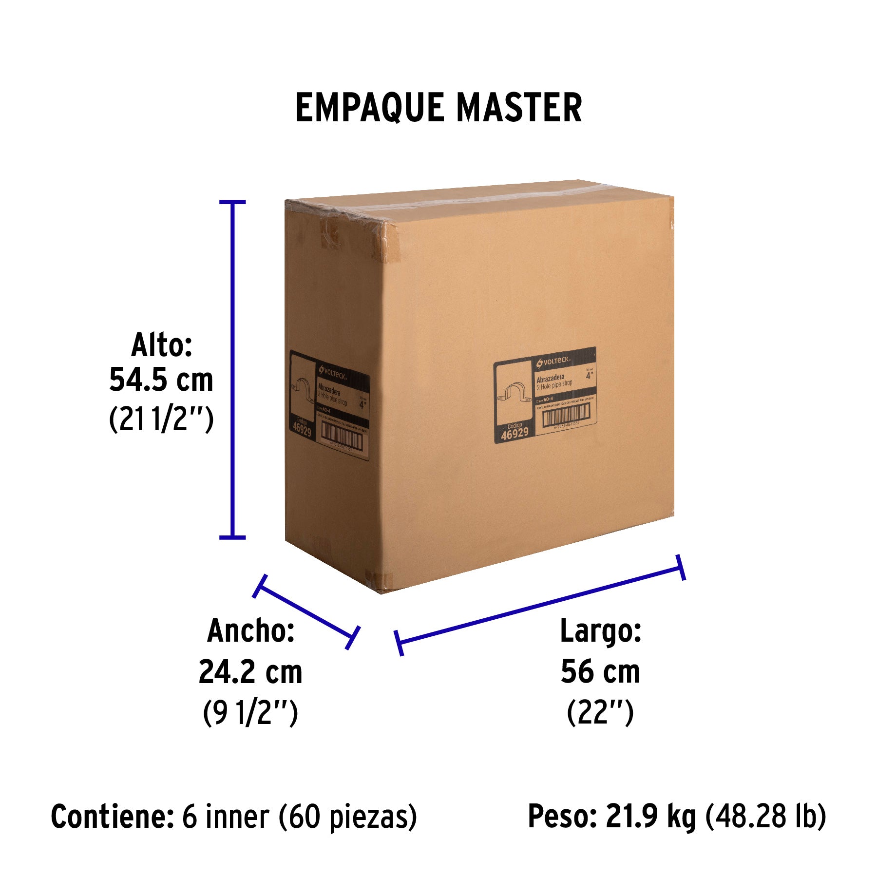 Bolsa c/5 abrazaderas tipo omega 4' p/tubo pared delgada | AO-4 | 46929