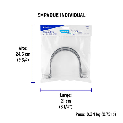 Bolsa c/5 abrazaderas tipo omega 4' p/tubo pared delgada | AO-4 | 46929