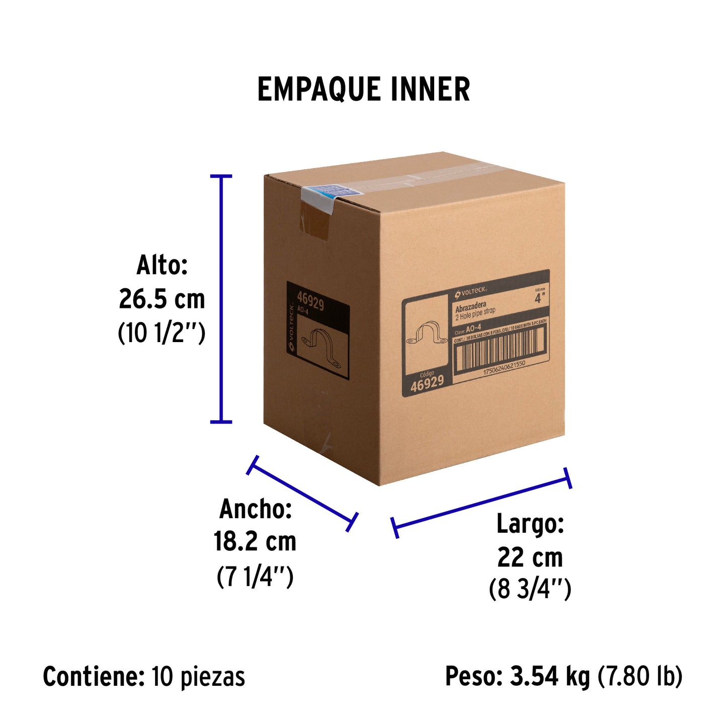 Bolsa c/5 abrazaderas tipo omega 4' p/tubo pared delgada | AO-4 | 46929