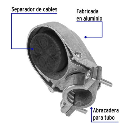 Mufa con abrazadera para tubo 3/4', Volteck | MUFA-3/4 | 46941