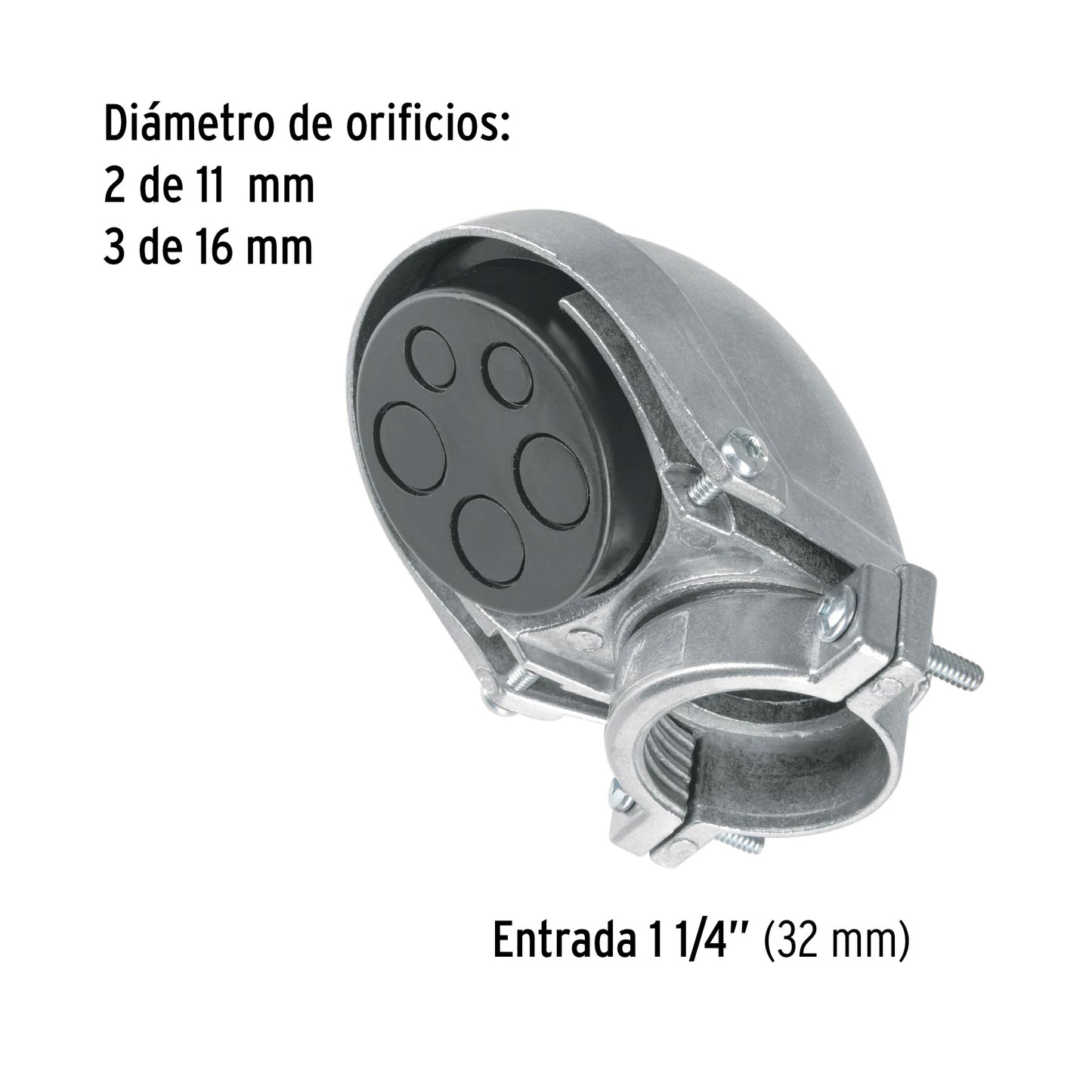 Mufa con abrazadera para tubo 1-1/4', Volteck | MUFA-1-1/4 | 46943
