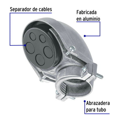Mufa con abrazadera para tubo 1-1/4', Volteck | MUFA-1-1/4 | 46943