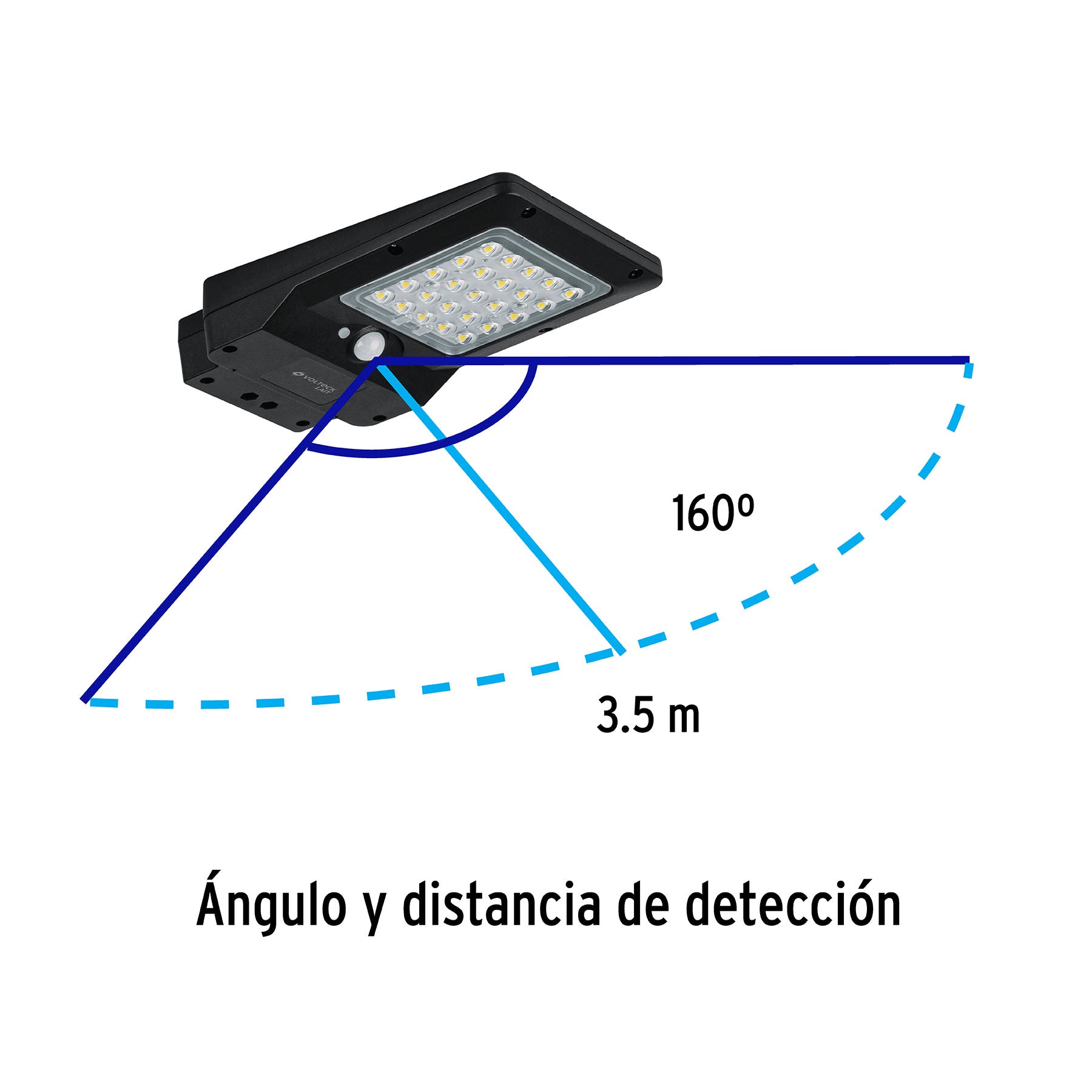 Luminario suburbano solar LED 4 W 6500 K con sensor de luz | SUB-900L | 46956