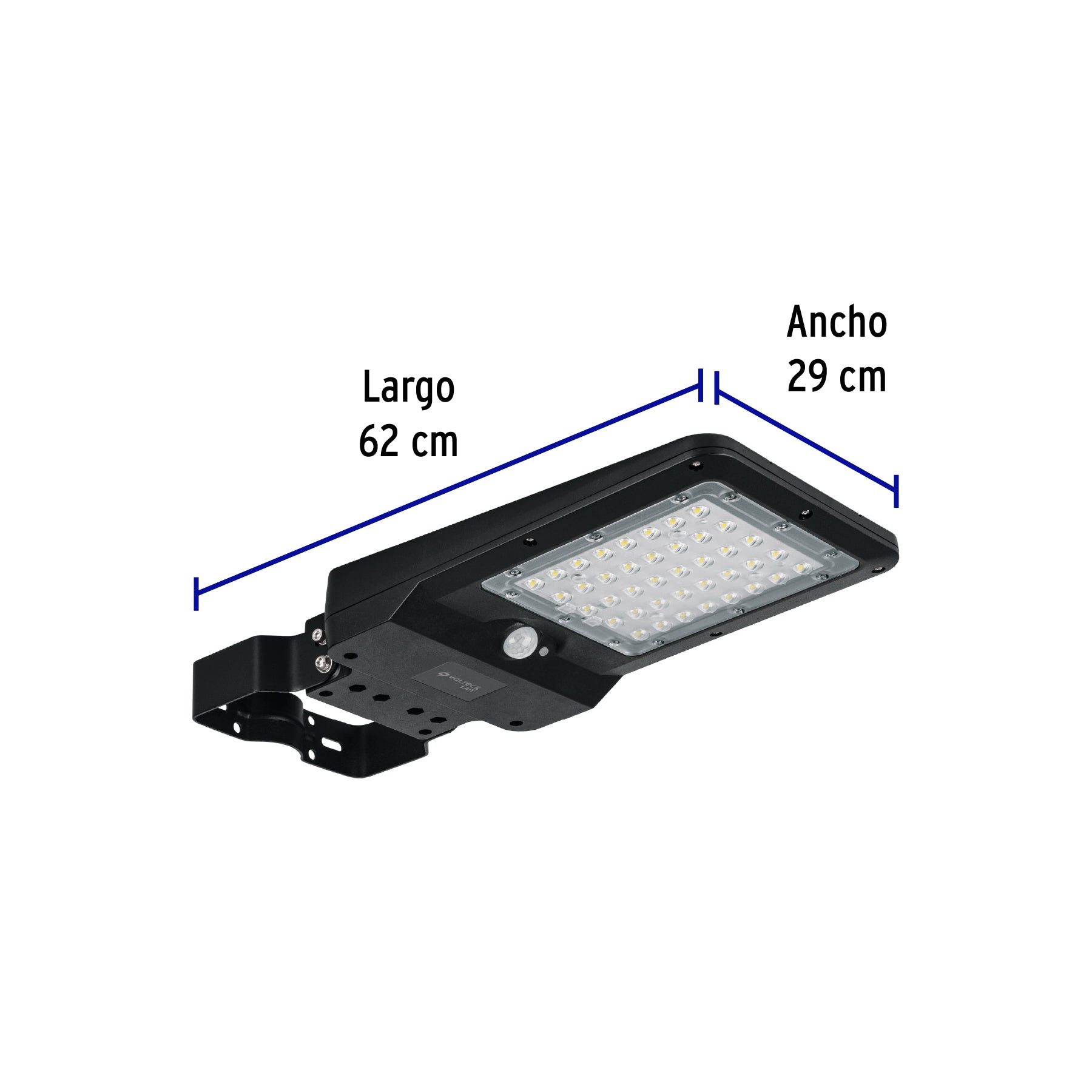 Luminario suburbano solar LED 8 W 6500 K con sensor de luz | SUB-901L | 46957