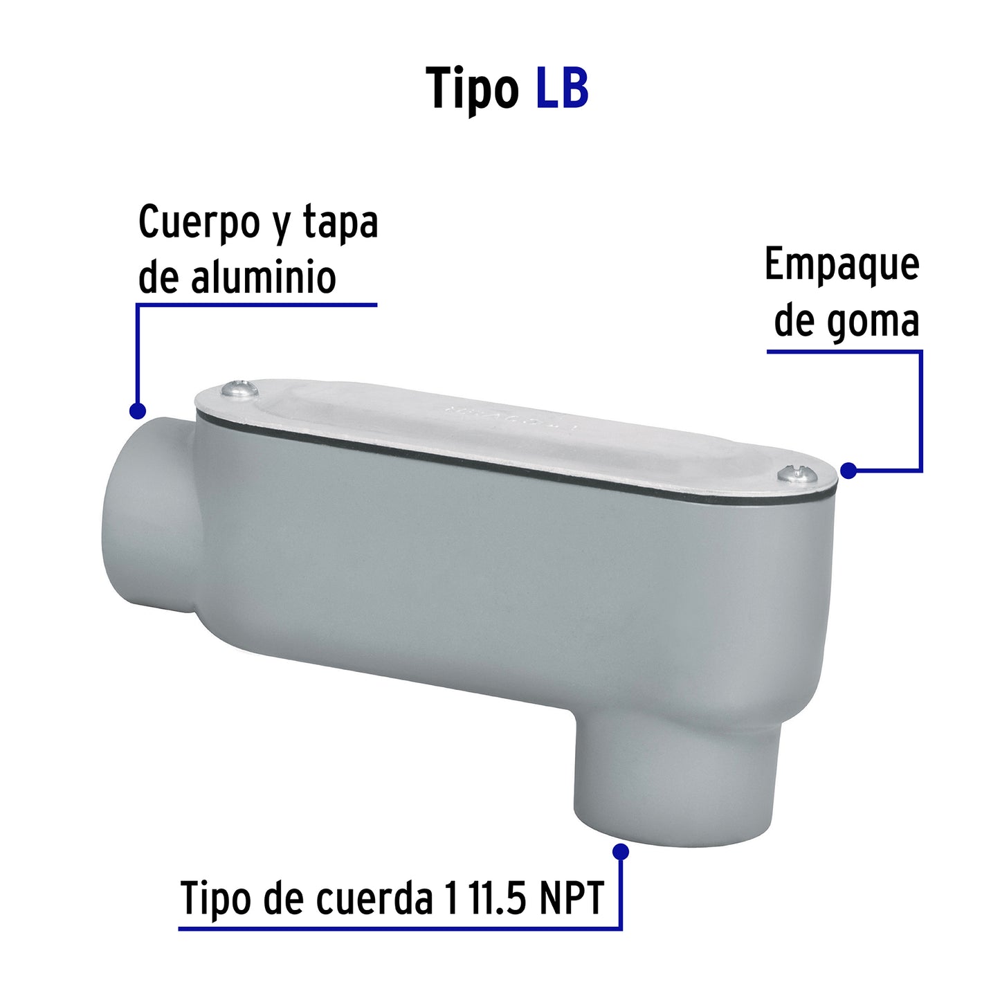 Condulet 1' conexión tipo LB, Volteck | COLET-1-LB | 46972