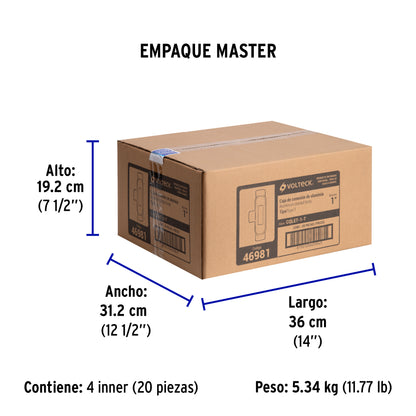 Condulet 1' conexión tipo T, Volteck | COLET-1-T | 46981