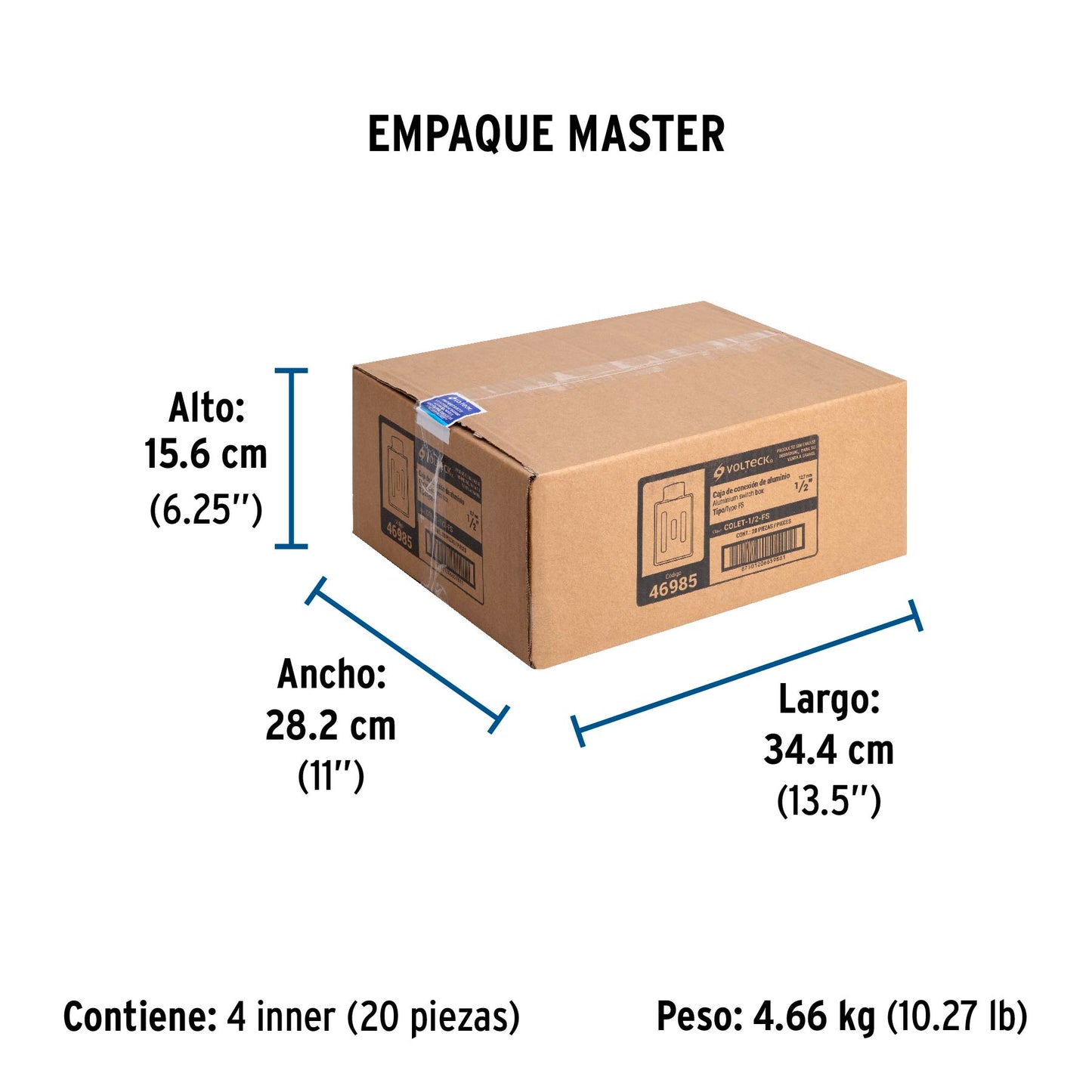 Condulet 1/2' conexión tipo FS, Volteck | COLET-1/2-FS | 46985