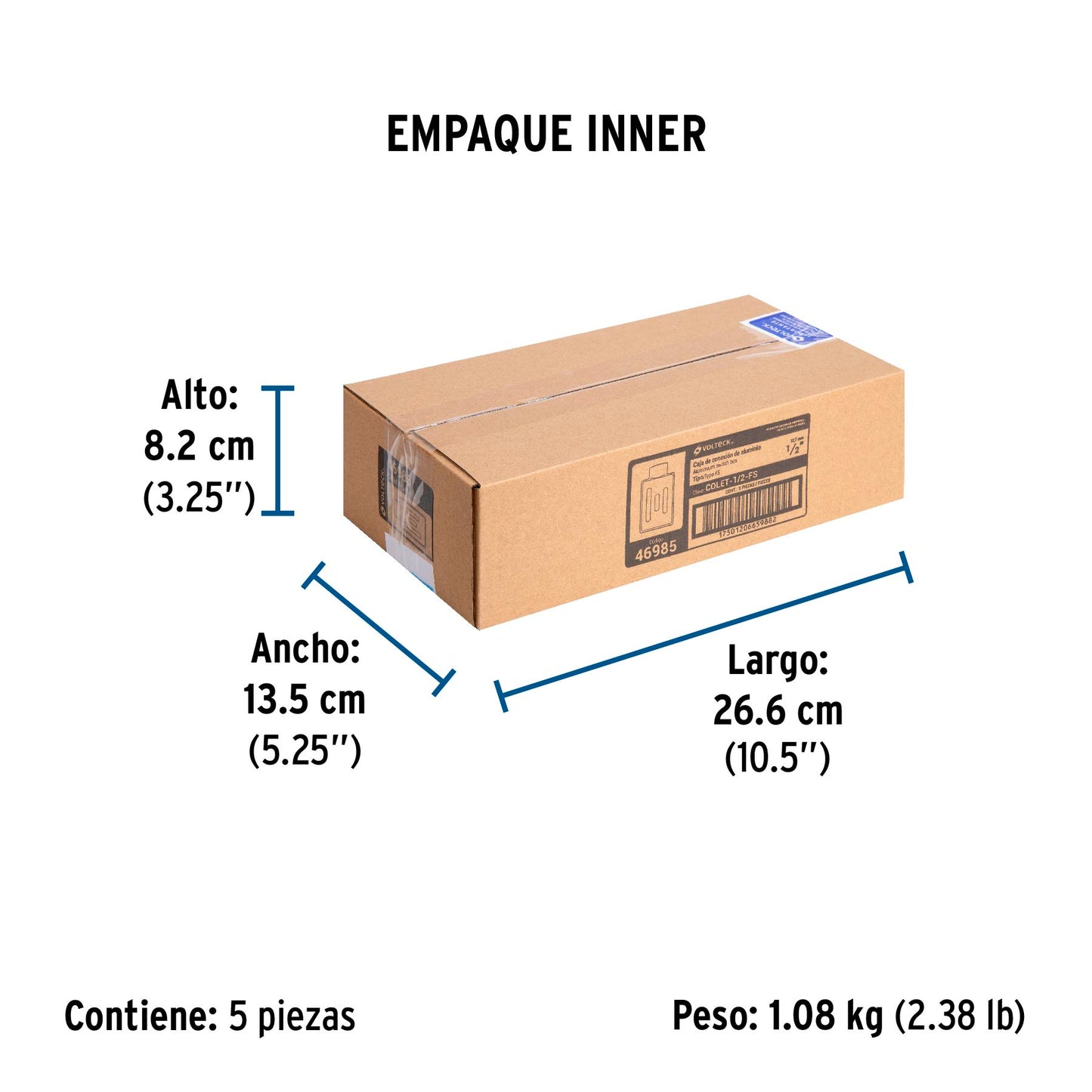 Condulet 1/2' conexión tipo FS, Volteck | COLET-1/2-FS | 46985