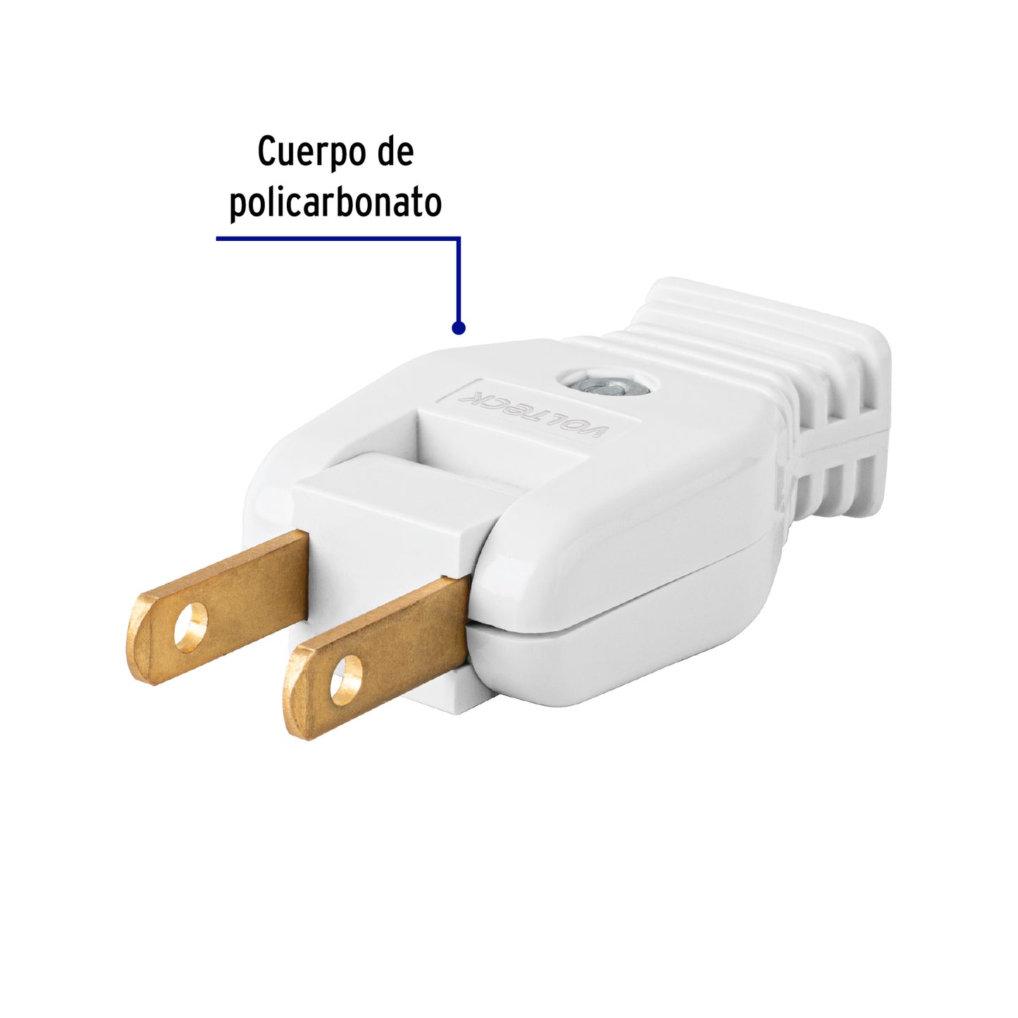 Clavija sencilla tipo bisagra, Volteck | CL-PB | 46991