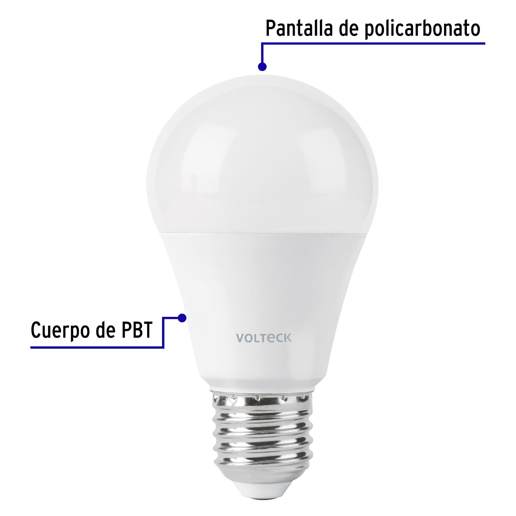 Lámpara LED tipo bulbo A19 9 W con sensor de movimiento | LED-60SM | 46993