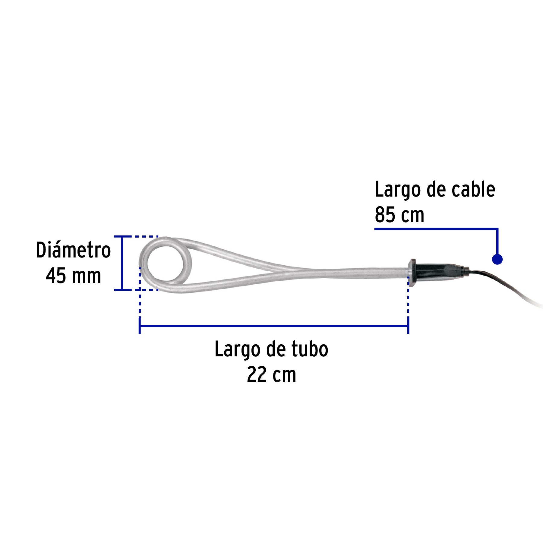 Calentador de inmersión p/agua #5.5 de 20 L 1000 W, Volteck | CAGU-5.5 | 46994