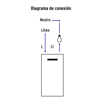 Interruptor sencillo 1 módulo, línea Española, color blanco | APSE-EB | 47045