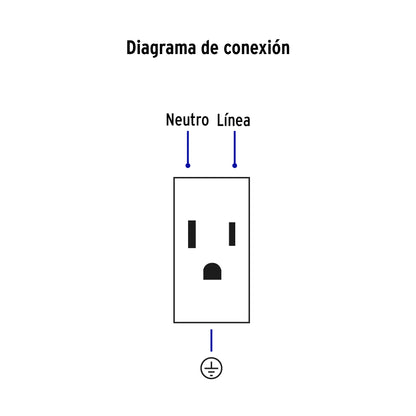 Contacto aterrizado, 1 módulo, línea Española, color blanco | COA-EB | 47051