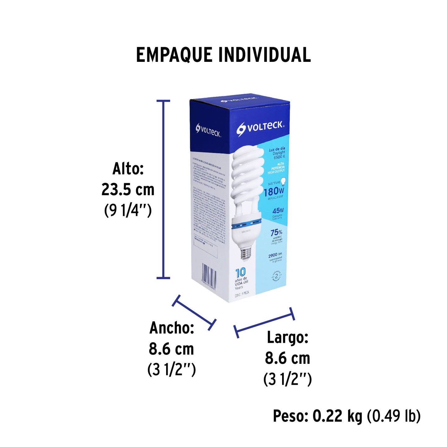 Lámpara espiral T5 45 W alta potencia luz de día, caja | F-45EC | 47100