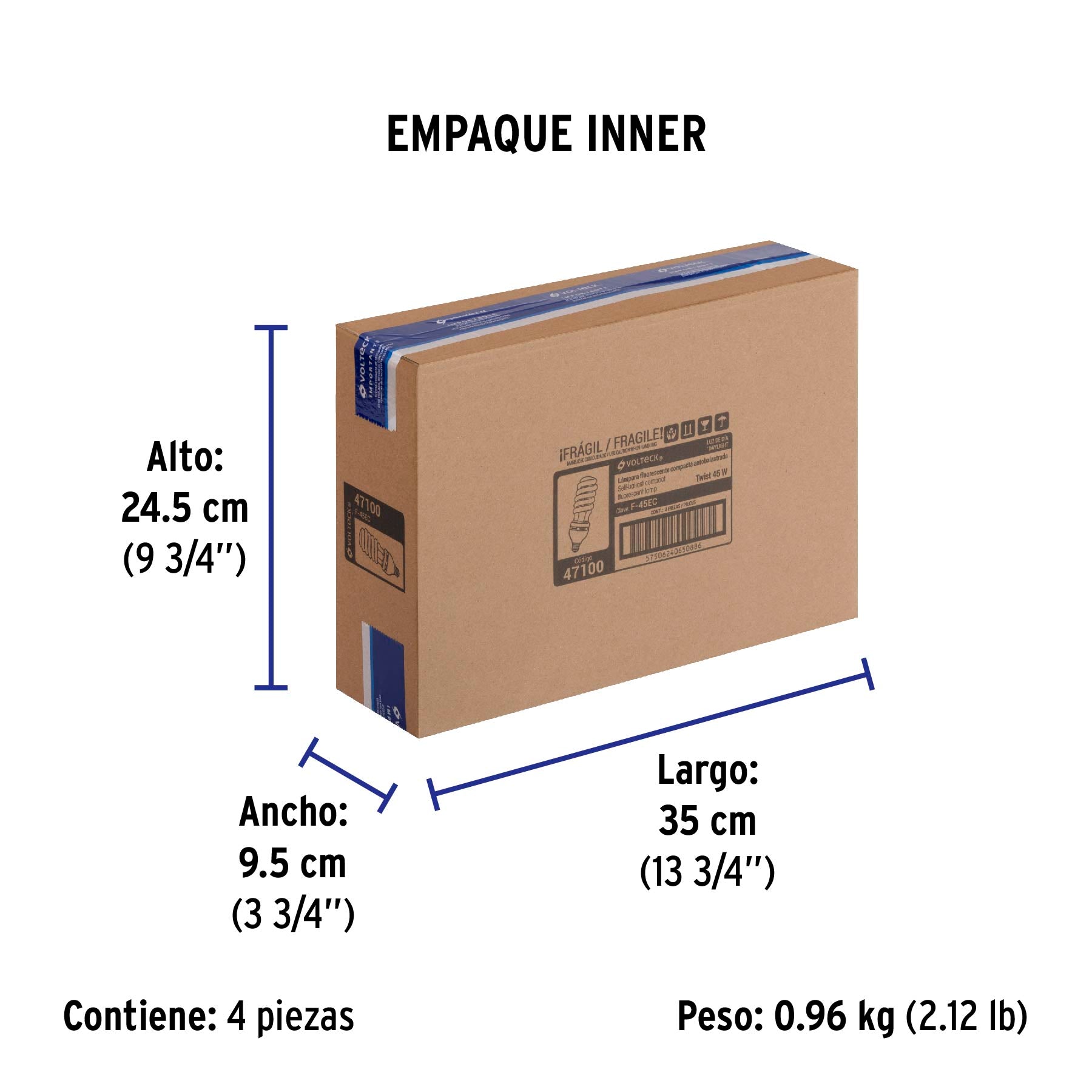 Lámpara espiral T5 45 W alta potencia luz de día, caja | F-45EC | 47100