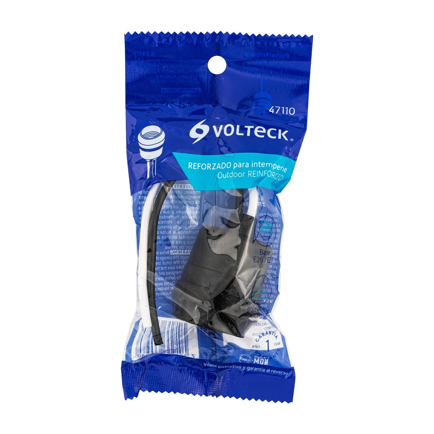 Portalámpara para intemperie, reforzada , Volteck | POIN-10X | 47110