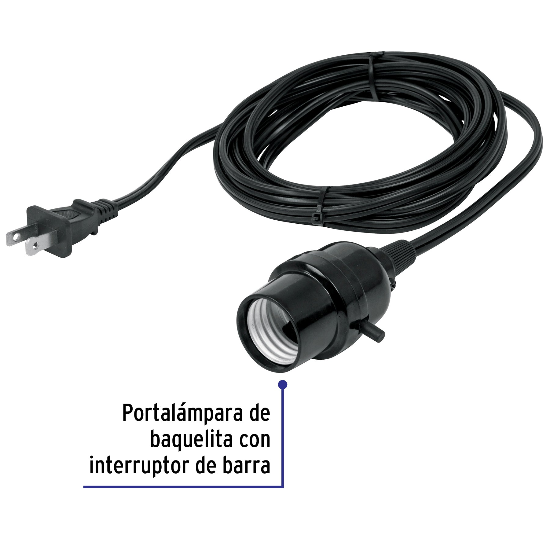 Portalámparas con cable de 4 m, VOLTECK | POLCA-4 | 47142