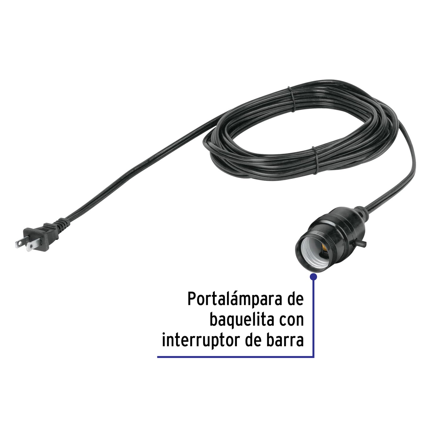 Portalámparas con cable de 6 m, VOLTECK | POLCA-6 | 47143