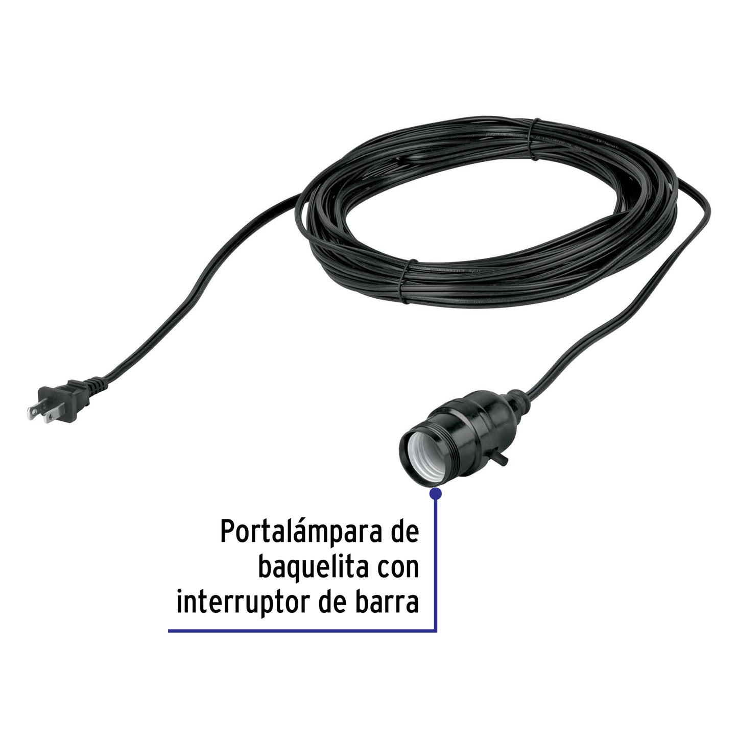 Portalámparas con cable de 10 m, VOLTECK | POLCA-10 | 47144