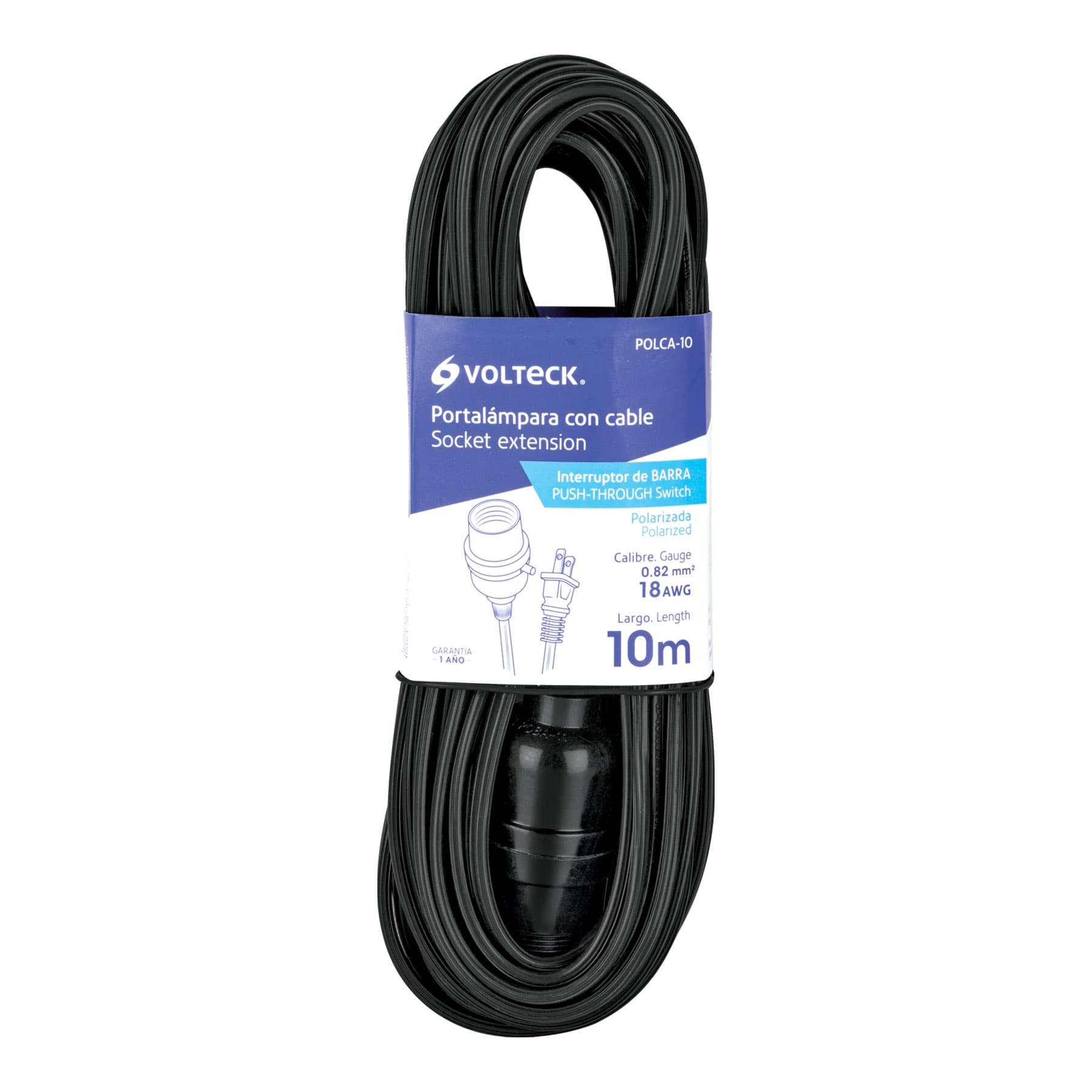 Portalámparas con cable de 10 m, VOLTECK | POLCA-10 | 47144