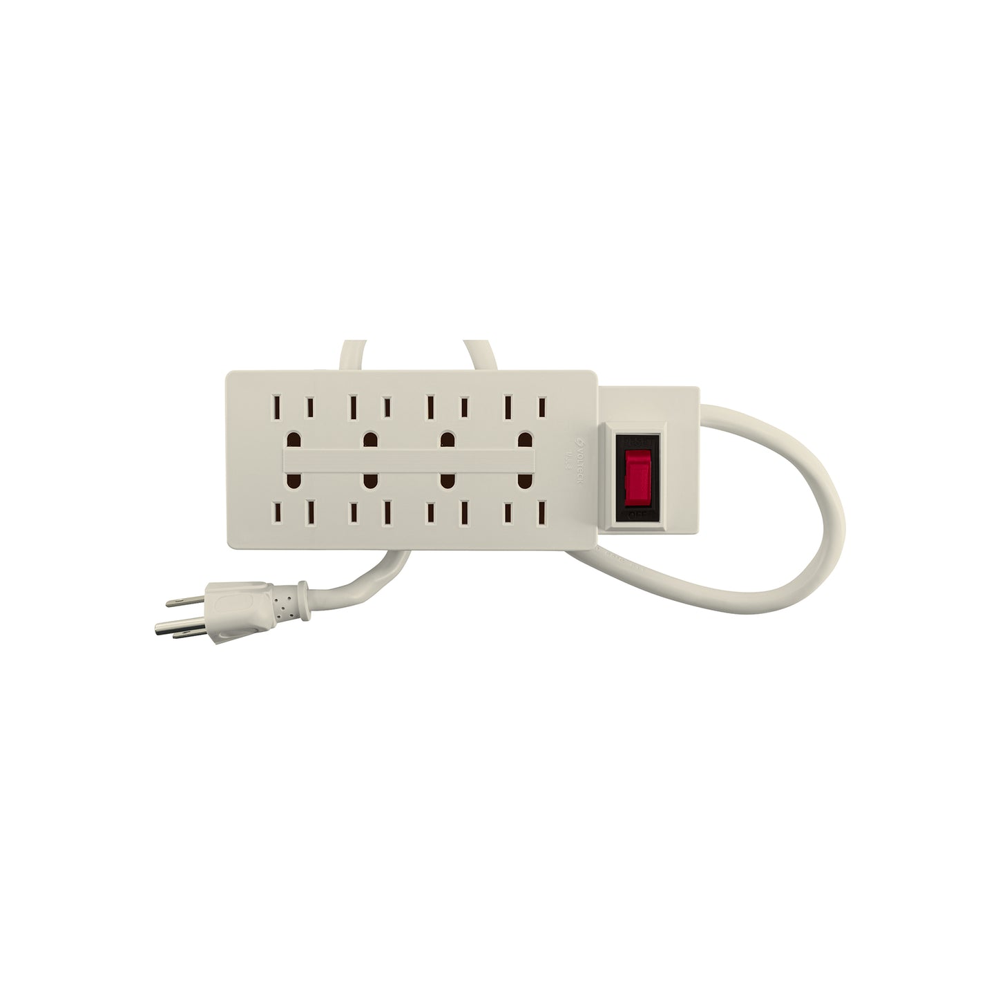 Multicontacto 14 AWG uso rudo con 8 entradas, Volteck | MUL-8 | 47186