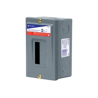 Centro de carga de sobreponer, 2 polos, Volteck | CCS-2 | 47195