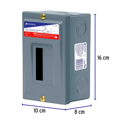 Centro de carga de sobreponer, 2 polos, Volteck | CCS-2 | 47195