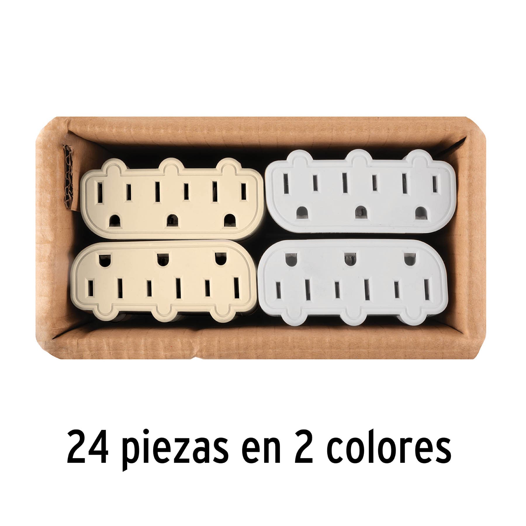 Multicontacto de barra triple aterrizado, a granel, Volteck | MUL-320G | 47199