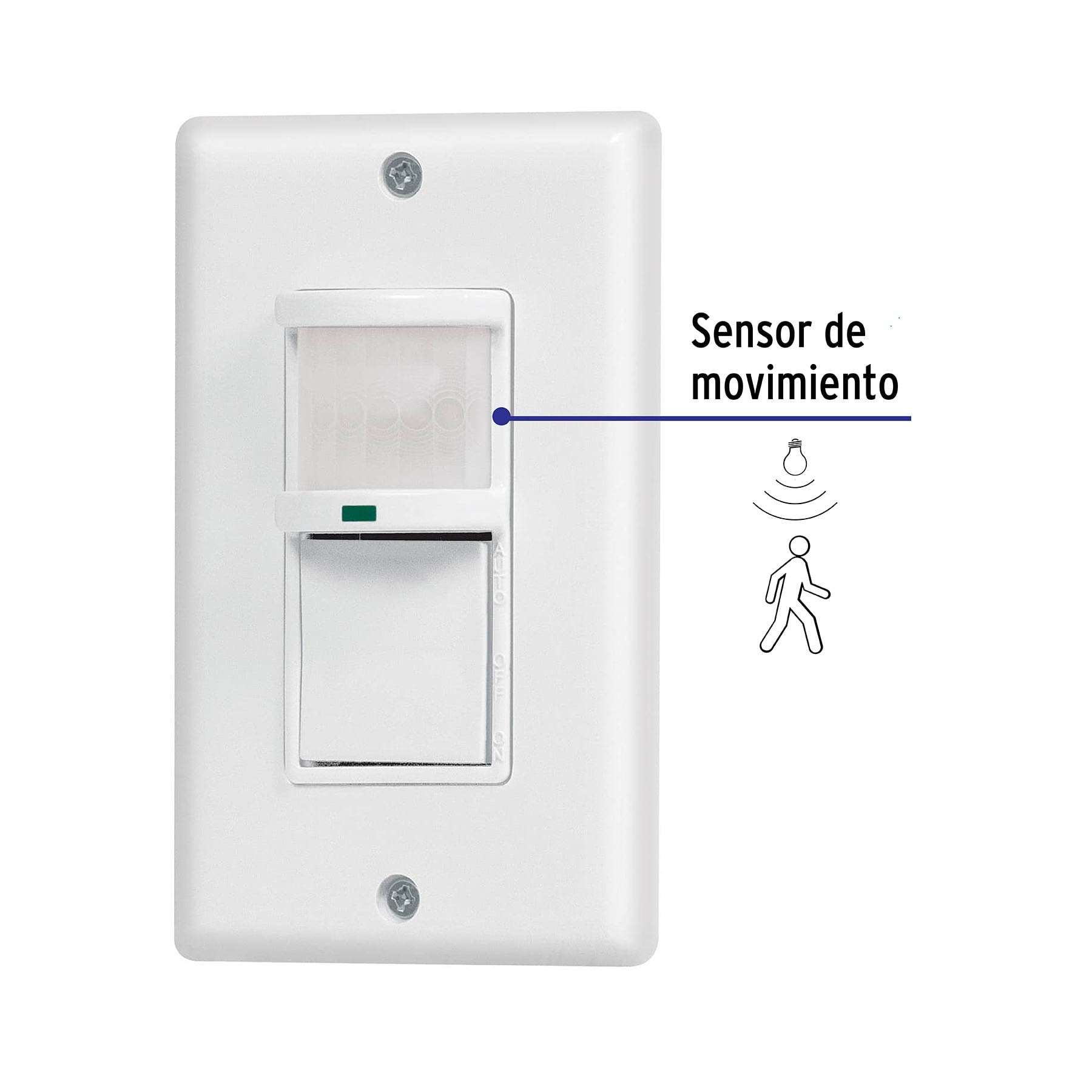 Sensor de movimiento con interruptor de pared, Volteck | SEMO-CL | 47230