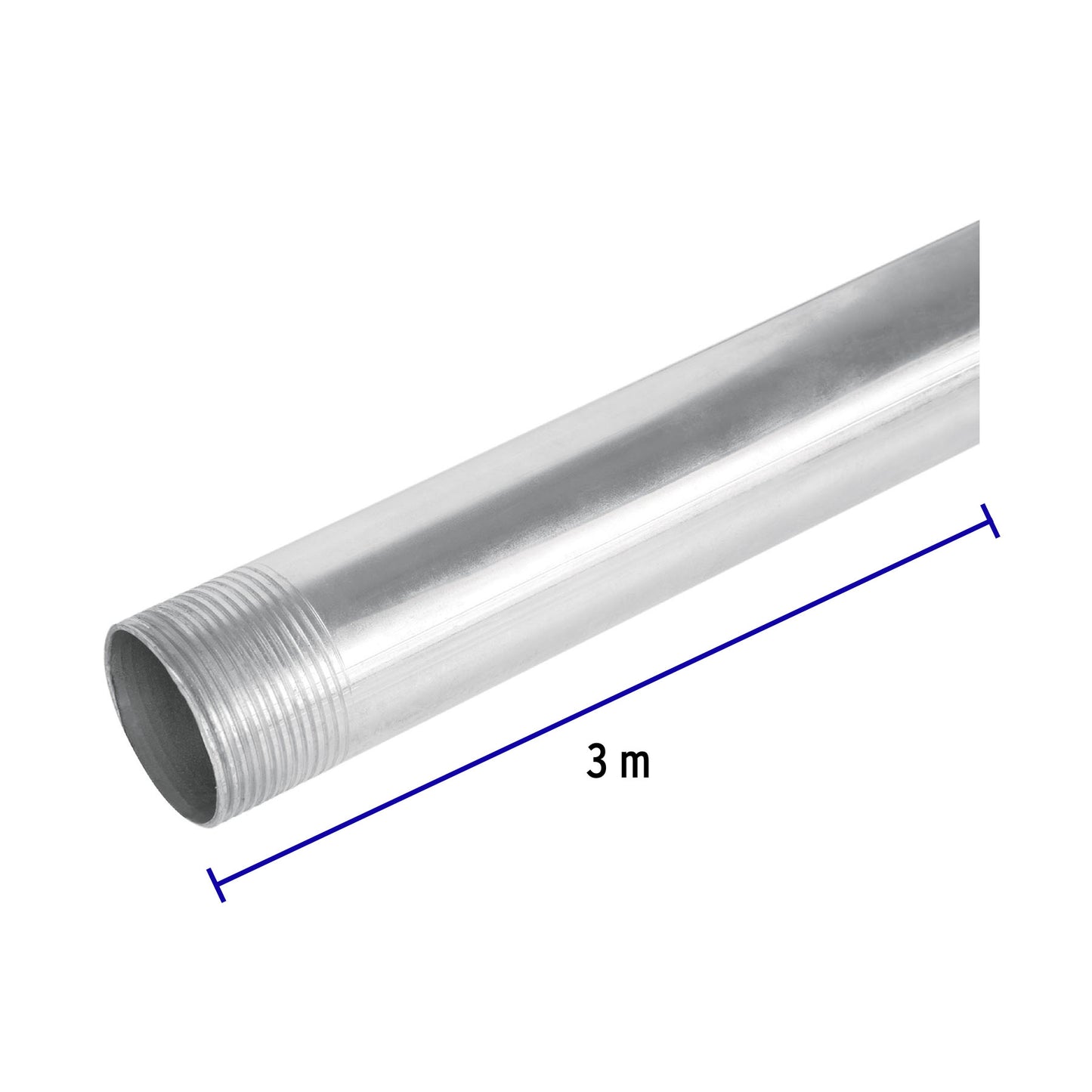 Tubo Conduit 1 1/4' para mufa, pared gruesa (0.9 mm), 3 m | TC-1-1/4-G | 47233