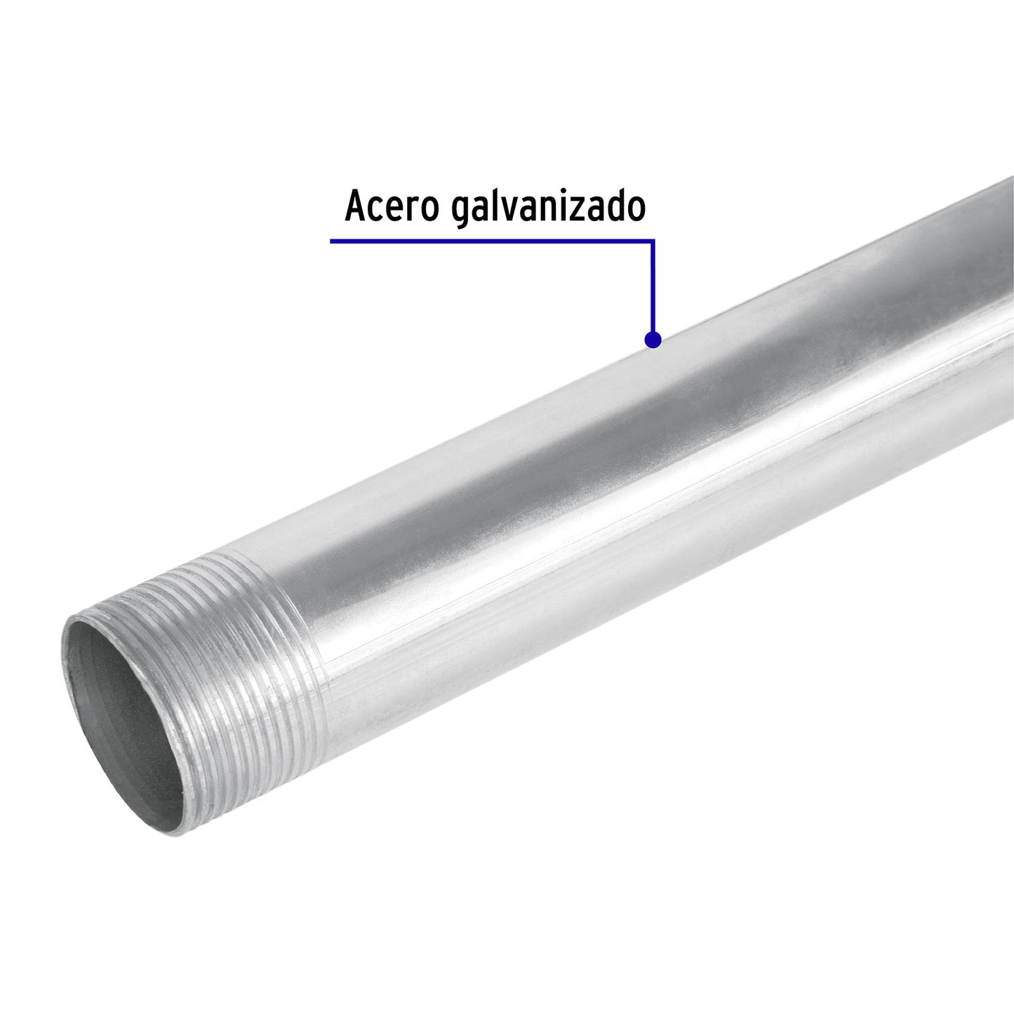 Tubo Conduit 1 1/4' para mufa, pared gruesa (0.9 mm), 3 m | TC-1-1/4-G | 47233