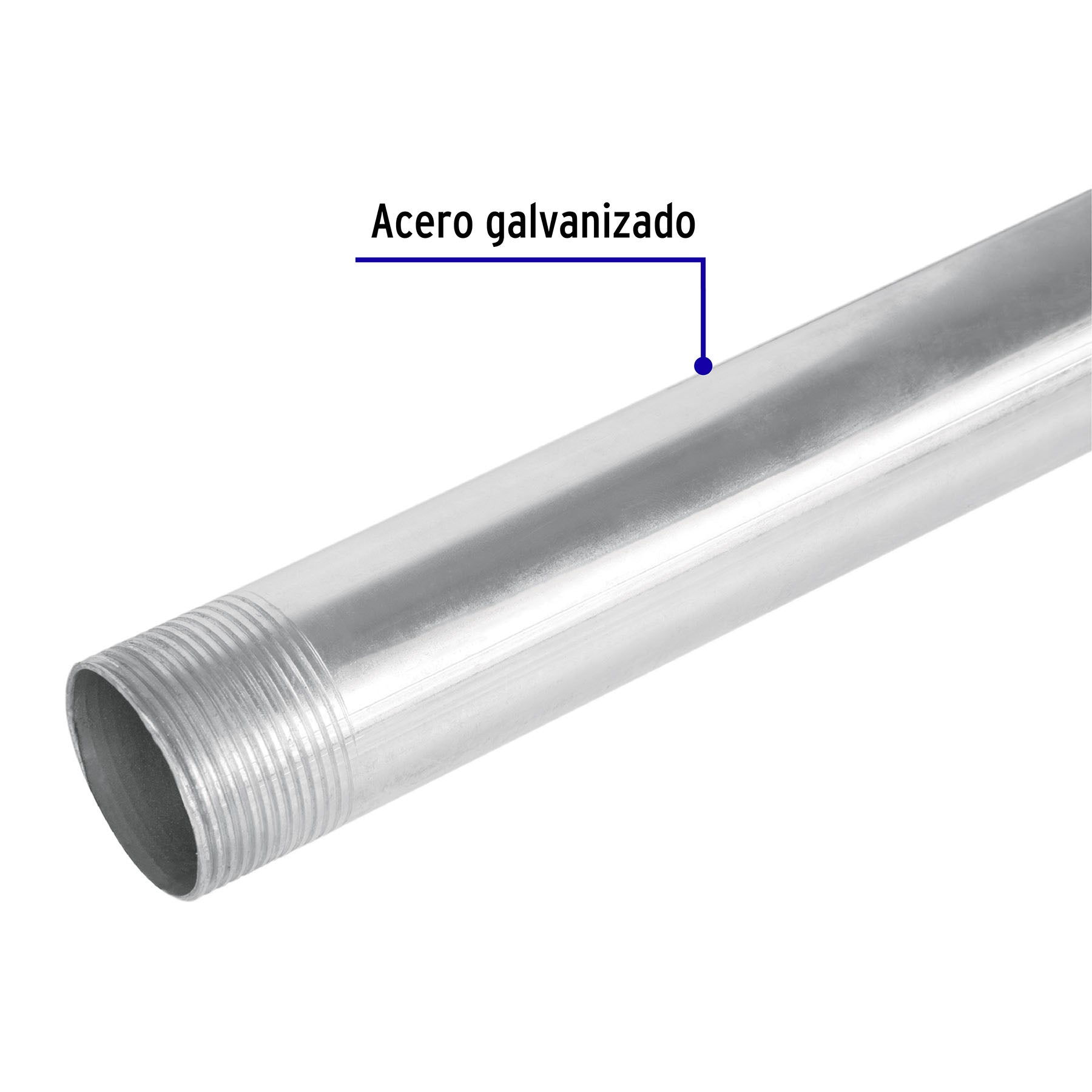 Tubo Conduit 1 1/4' para mufa, pared gruesa (0.9 mm), 3 m | TC-1-1/4-G | 47233