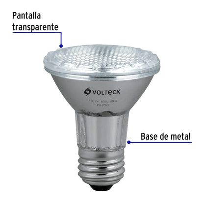 Lámpara de halógeno 50 W tipo PAR 20, en caja, Volteck | PR-2050 | 47244
